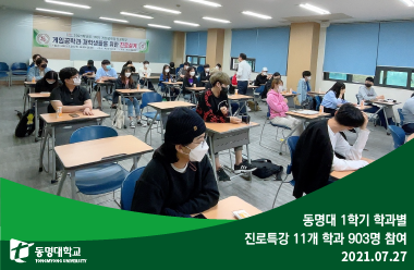 동명대 1학기 학과별 진로특강 11개 학과 903명 참여