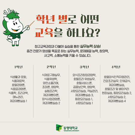 호텔조리베이커리학과